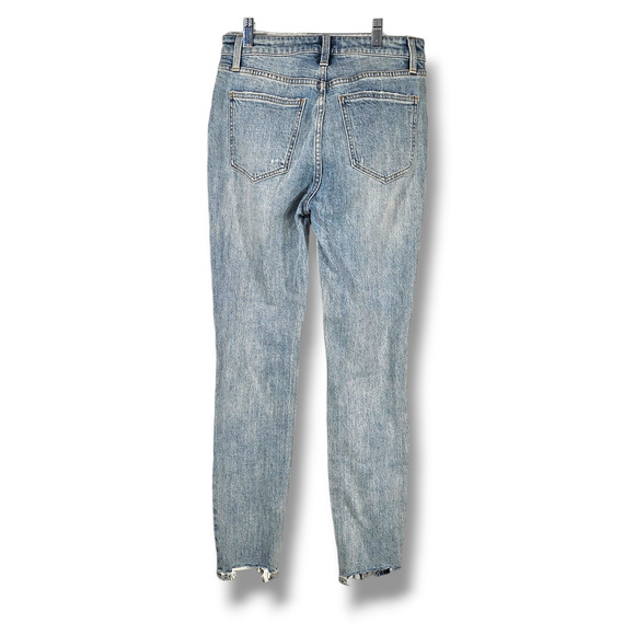 NWOT Pistola Aline High Rise Distressed Raw Hem Skinny Denim Jeans Sz 26x28 Blue - Picture 2 of 9